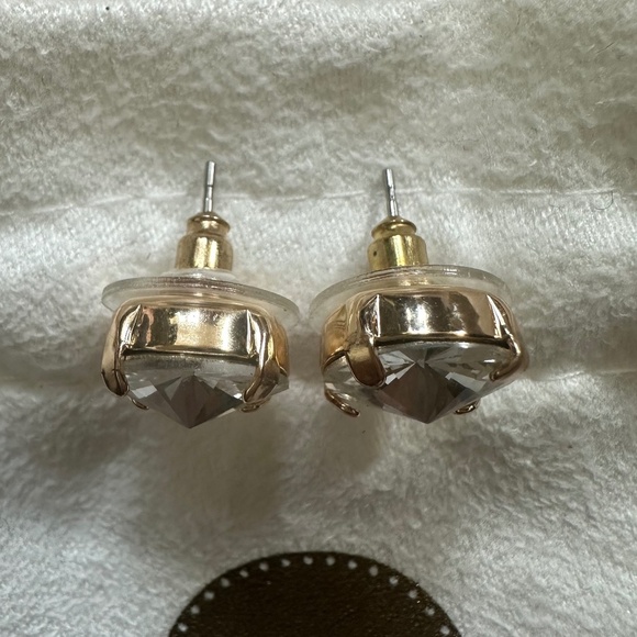 REBEKAH PRICE Crystal and Gold Earrings - 0.5 inches, Swarovski crystals - Picture 5 of 8